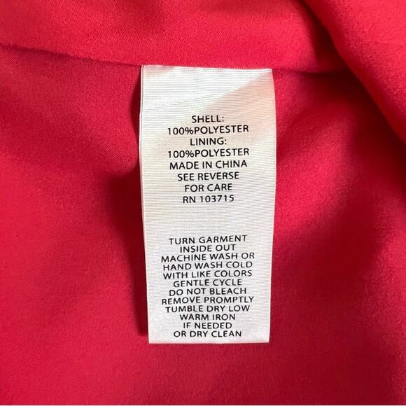 Nanette Lepore Sleeveless Maxi Dress Sz 6 Red Chiffon Floral Hummingbird Print - Picture 14 of 15